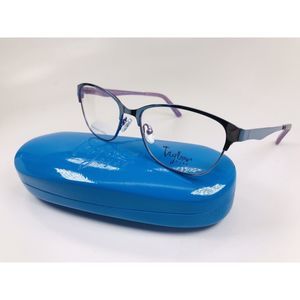 NEW Taylor Eyes Blue & Lilac KAYLA Eyeglasses 52mm with Case